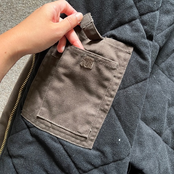 Berne Heritage Duck Canvas Hooded Active Chore Jacket Quilt Lined Brown Mens 2XL - Picture 8 of 15